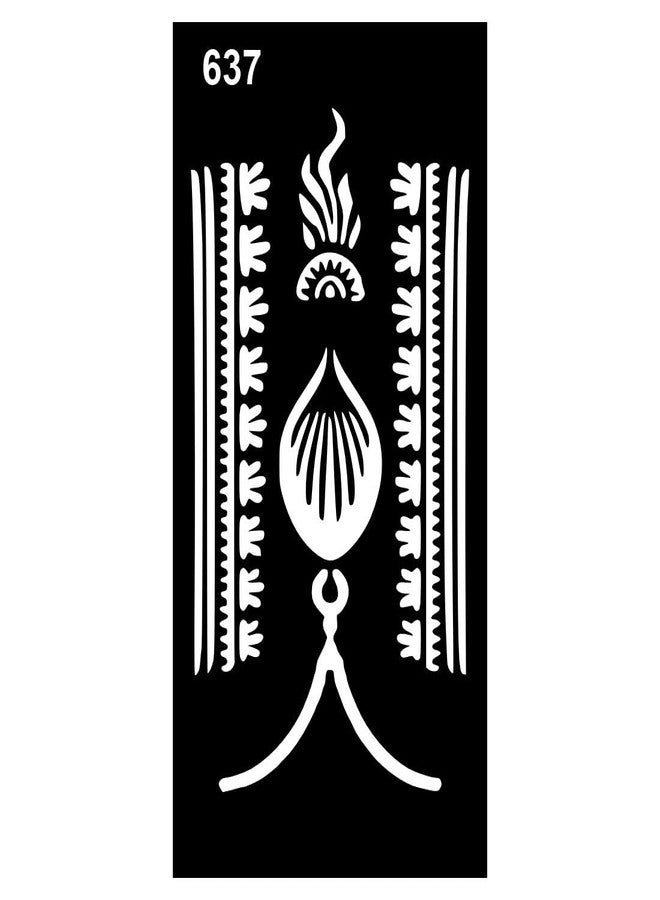 ORDERSHOCK Educational Mehndi Sticker for Art Projects and Hand Design Practice - Image 1